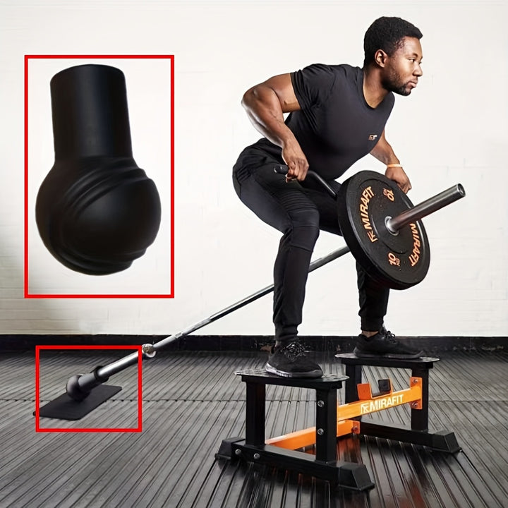 Barbell Sleeve Protector - Black Rubber Barbell Bomb for Press, Jerk, Spin, Split Squats - Durable, Non-Slip, Easy to Absorb Gym Accessory