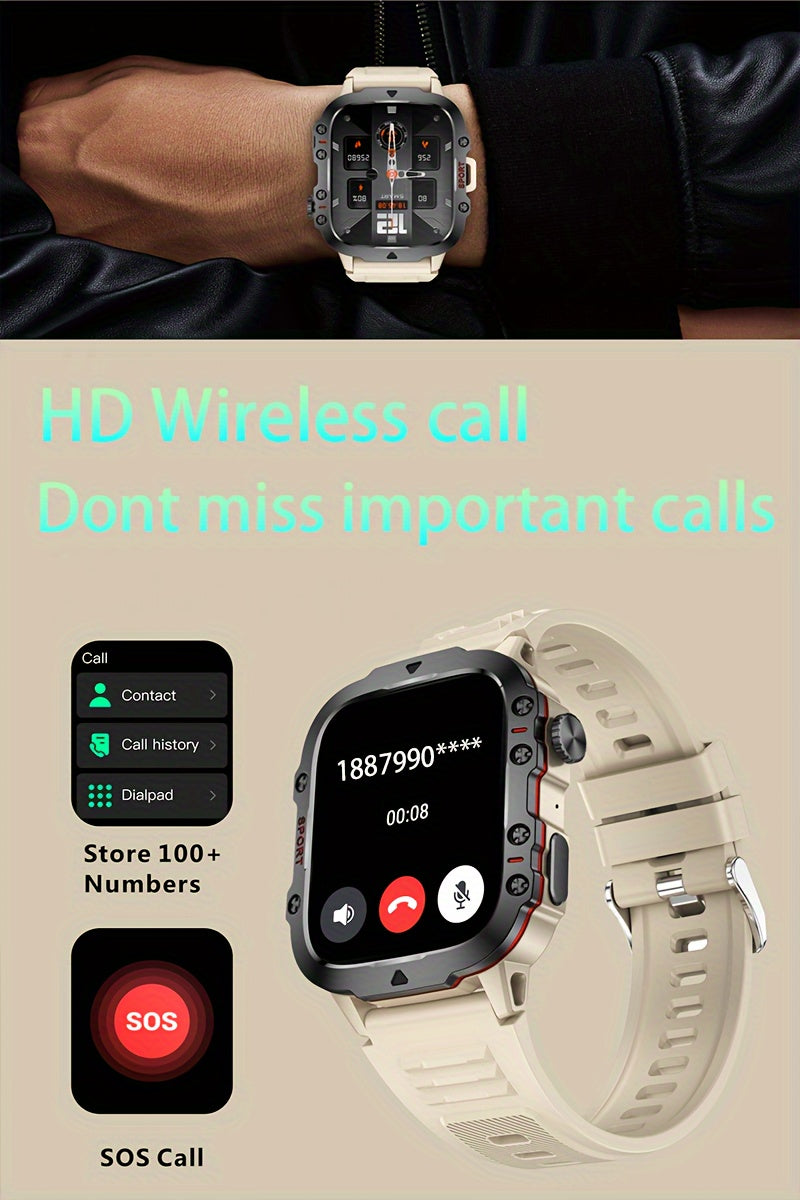 New Smart Watch For Men Wireless Talk Sports Fitness AI Voice Outdoor 100+ Sports Mode Outdoor Smart Watch