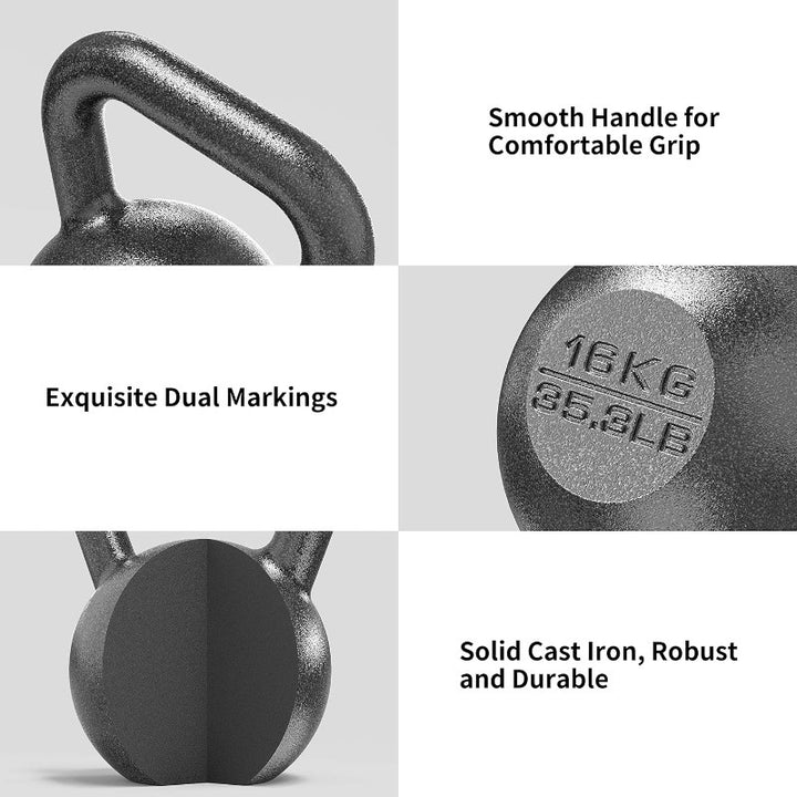 Cast Iron/Neoprene Coated kettlebell Weight for Home Gym Fitness & Weight Training (4KG-24KG)