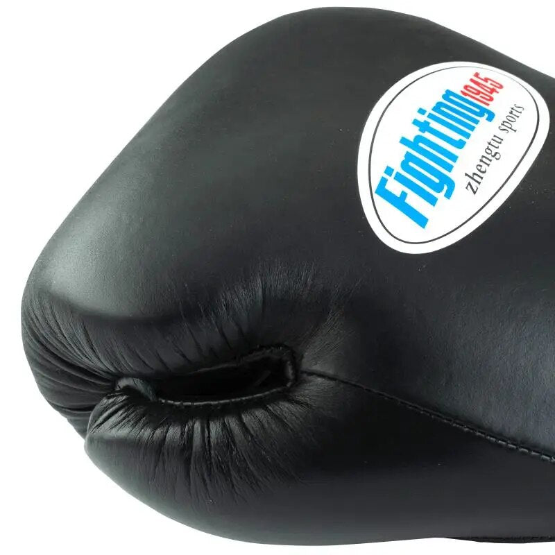 Genuine Leather Boxing Gloves for Training Men Muay Thai Mitts for Fighting Kickboxing Sparring for Punch Bag Adults Equipment
