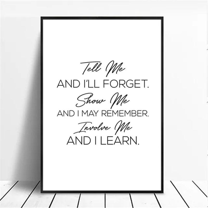 English Inspirational Quotes Words Poster Canvas Print Painting Wall Art Living Room Home Decoration