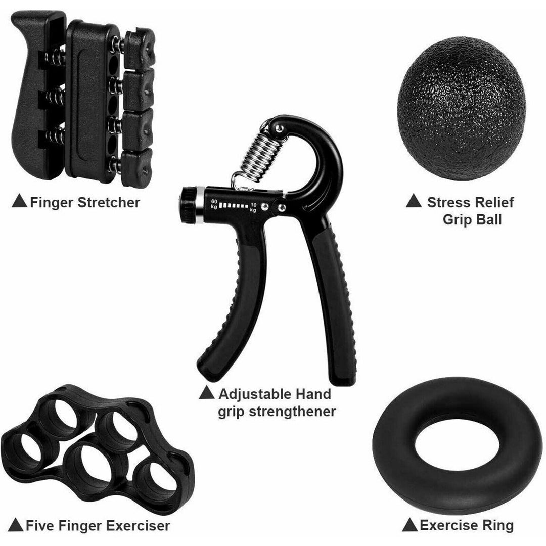 5 PCS ADJUSTABLE HAND GRIP STRENGTHENER WRIST FOREARM GRIPPER POWER EXERCISER