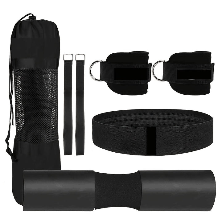 Barbell Squat Pad Set for Hip Thrusts, Upgraded Foam Exercise Padding, Weightlifting Bar Neck and Shoulder Support, Compatible with Standard Olympic Barbells and Smith Machines - Foam Material