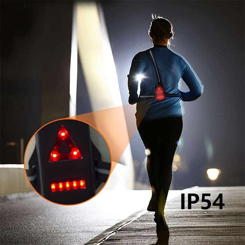 Outdoor USB Rechargeable Night Running Lights: LED Chest Lamp For Camping, Hiking, Running & Jogging - Enhance Your Outdoor Adventures!