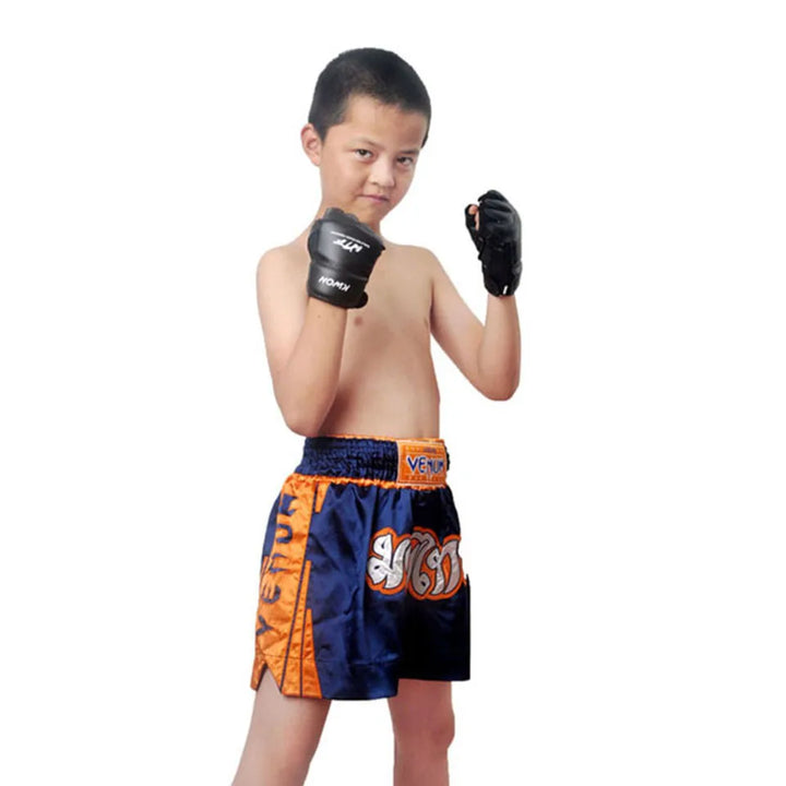 Kids Children Half Finger Boxing Gloves Mitts Sanda Karate Sandbag Taekwondo Protector Age 3-12