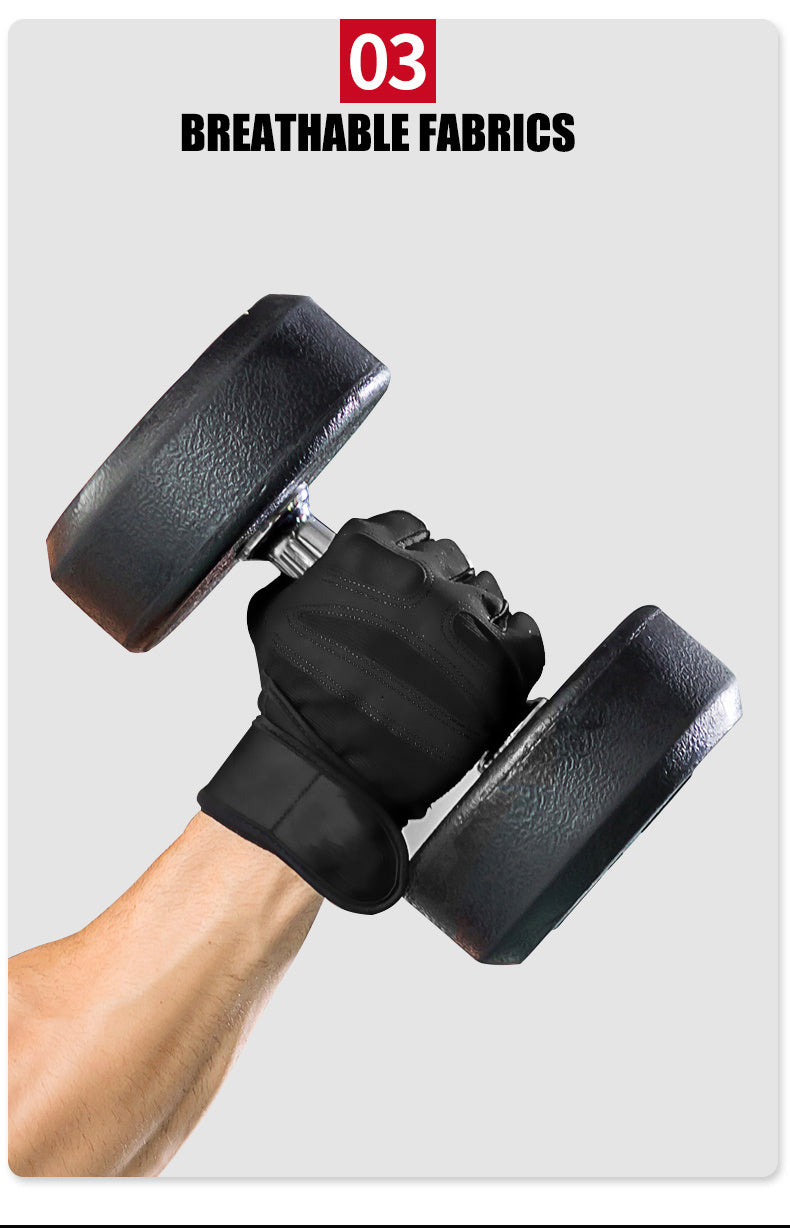 Unisex Fitness Gloves: Non-Slip Wrist Guards for Dumbbell, Horizontal Bar & Riding Exercise Training