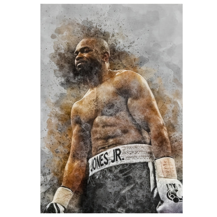 Roy Jones Jr. Canvas Art Poster 30.48x45.72cm - Frameless, Perfect for Bedroom & Office Decor, Perfect for Room Decor