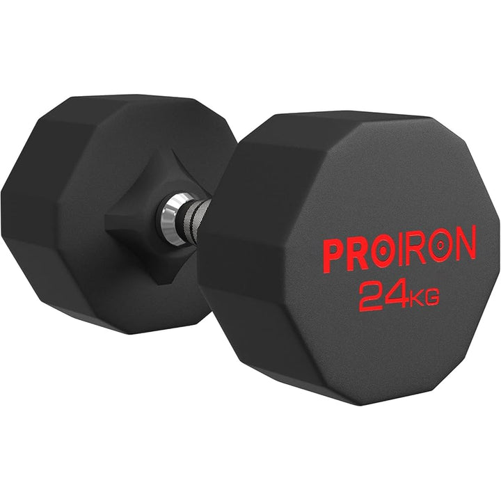 NEW Rubber Dumbbells Odorless, Steel Weights Set Men Women Home Gym 3kg 5kg 8kg 10kg 12kg 14kg 16kg 20kg 24kg Fitness Training Exercise Body Strength Lifting Equipment (Pair or Single)