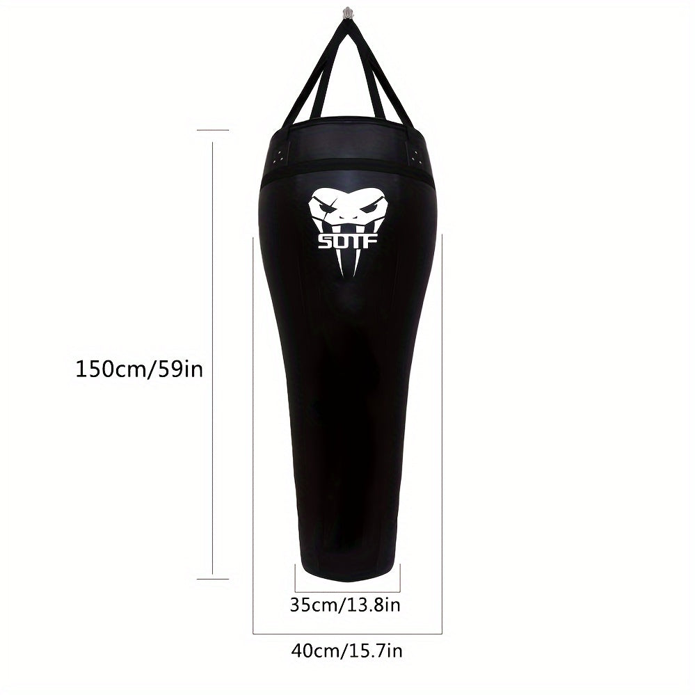 Premium Faux Leather Boxing Sandbag - Hanging Microphone Hook Design for Adults, Ideal for Muay Thai & Fitness Training