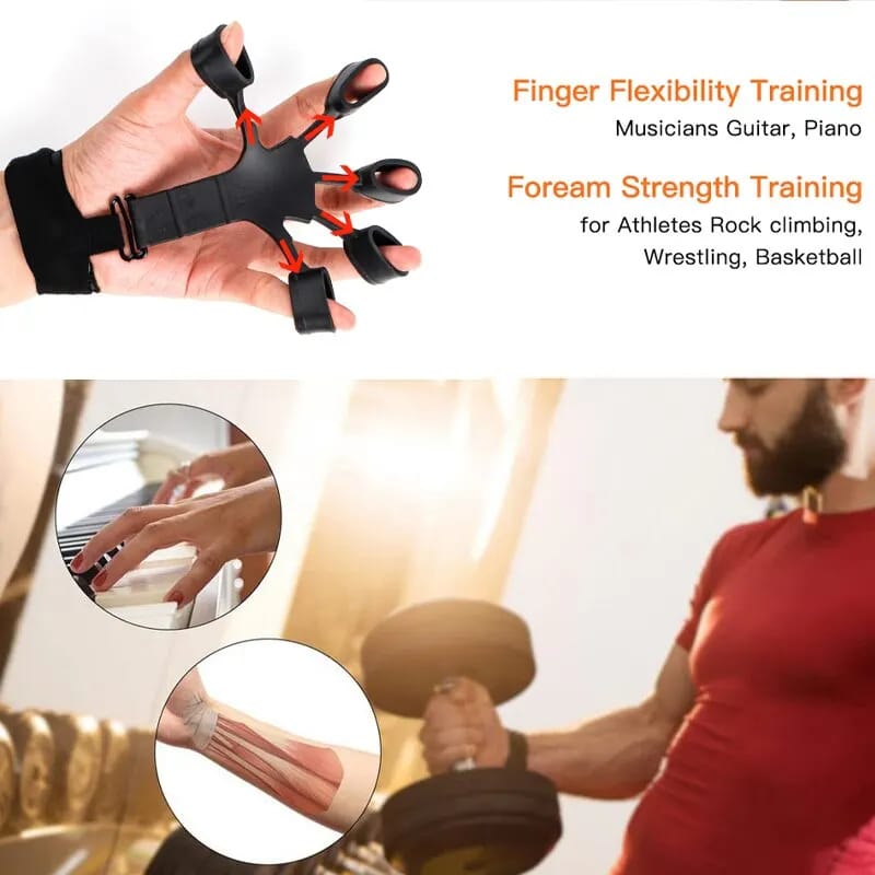 6 Resistance Levels Hand Grip Hand Strength Trainer Rehabilitation Physical Tools Fitness Finger Gripper Gym Expander Portable