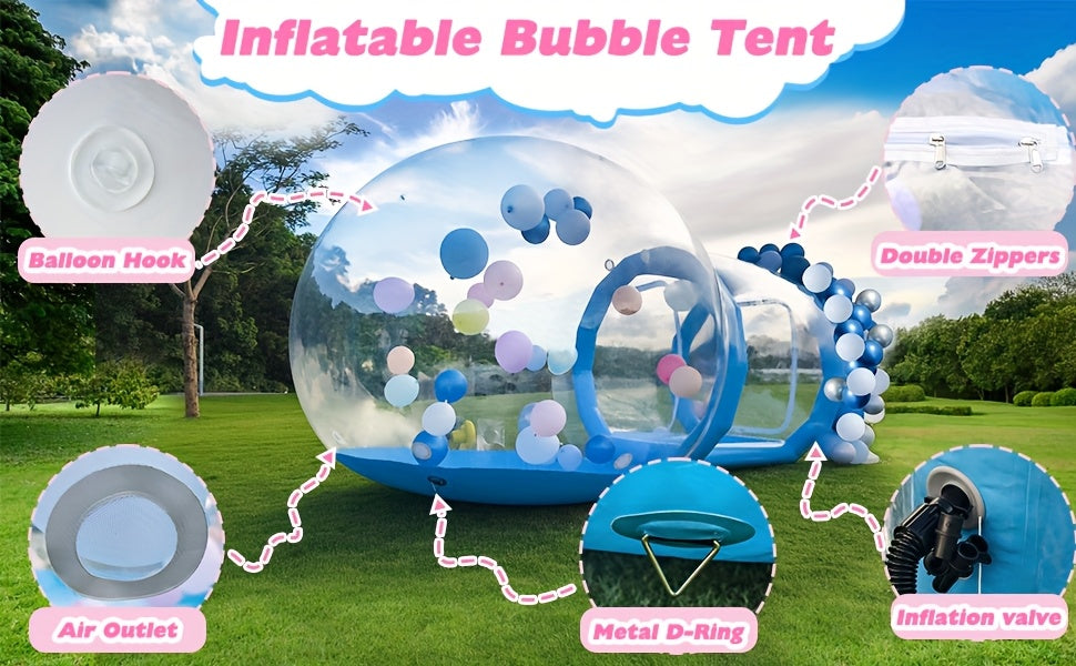 10 Ft/3 M Bubble Party House, Outdoor Transparent Dome Tent, Bubble Transparent Dome Inflatable House, Transparent Dome Balloon Garden Tent, Suitable For Birthdays, Parties, Christmas, Weddings