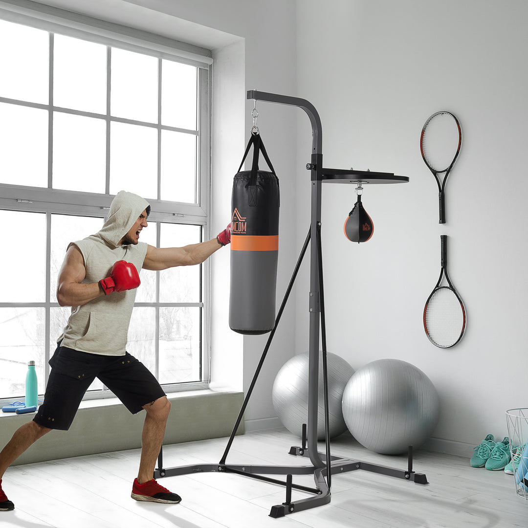 Freestanding Boxing Punch Bag & Speed Ball Station Hanging Frame Training Exercise Platform Home Gym Heavy Duty