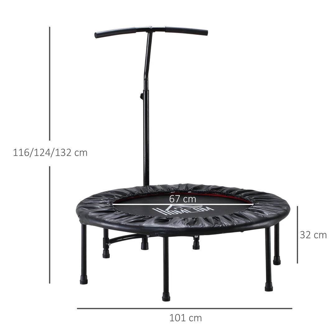 40'' Trampoline Rebounder Indoor Outdoor Adult Mini Jumper with Adjustable Handle