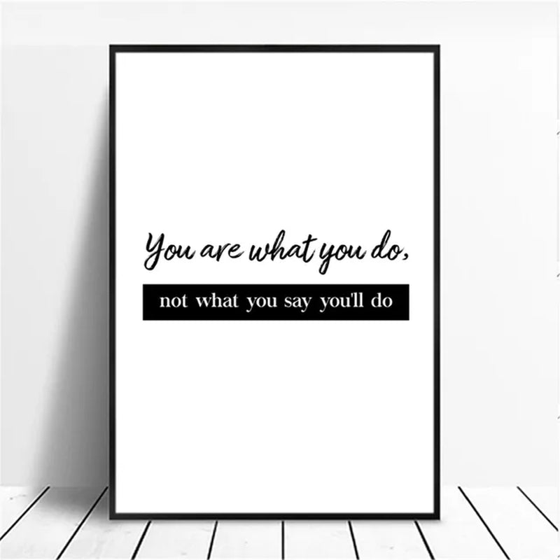 English Inspirational Quotes Words Poster Canvas Print Painting Wall Art Living Room Home Decoration