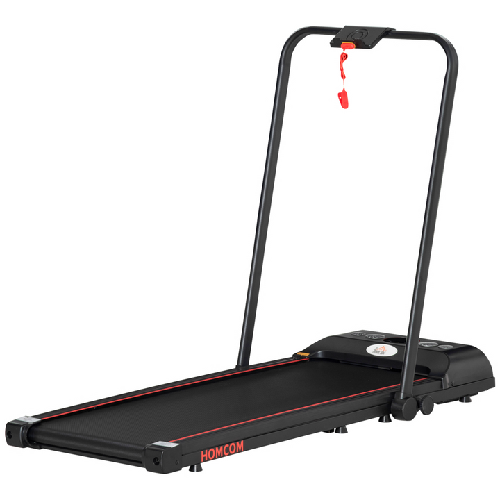 HOMCOM Foldable Walking Treadmill Aerobic Exercise Machine w/ LED Display, for Home, Office, Fitness Studio, Training Room