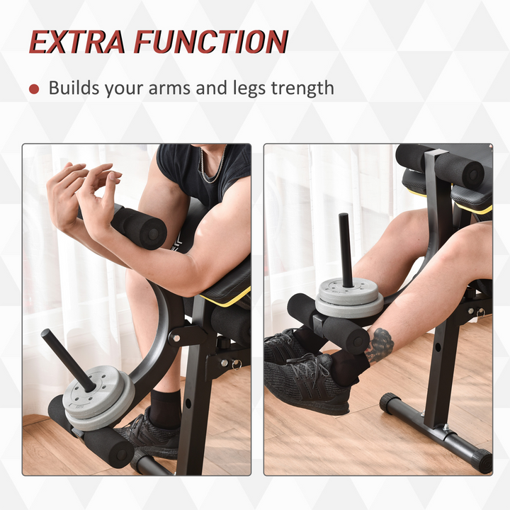 HOMCOM Multi-Functional Dumbbell Weight Bench Adjustable Sit-Up Stand for Home Gym