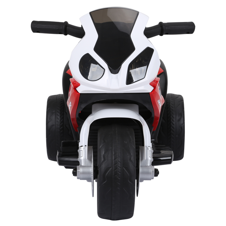 HOMCOM Compatible for Kids 3 Wheel Electric Motorbike Ride on Motorcycle w/ Headlights Music Battery Powered Play Bike 6V Red BMW S1000RR