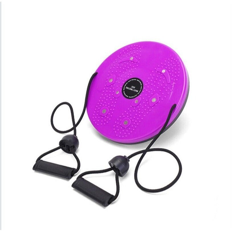 Waist Sculptor Machine Twister - Waist Whispers Waist Twisting Disc for Home Exercise Workout, Waist Trainer Twisting Disc Board for Women Weight Loss/Body Shaping/Foot Massage (Purple)