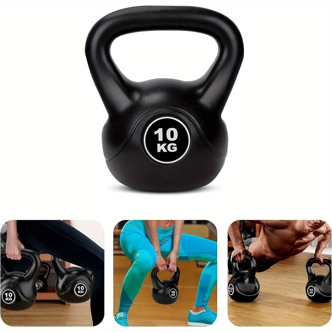 Vinyl Kettlebell 6kg 8kg 10kg Hand Weight Gym Kettle Bells Cardio Strength Training Exercise Equipment for Home Use Fitness Workout