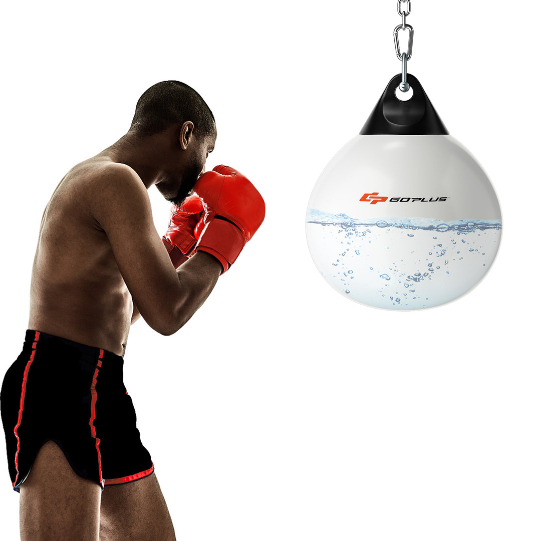 ERGOMASTER Water Punching Bag 18" Boxing Aqua Bag 50 kg Heavy Punch Bag w/ Adjustable Chain