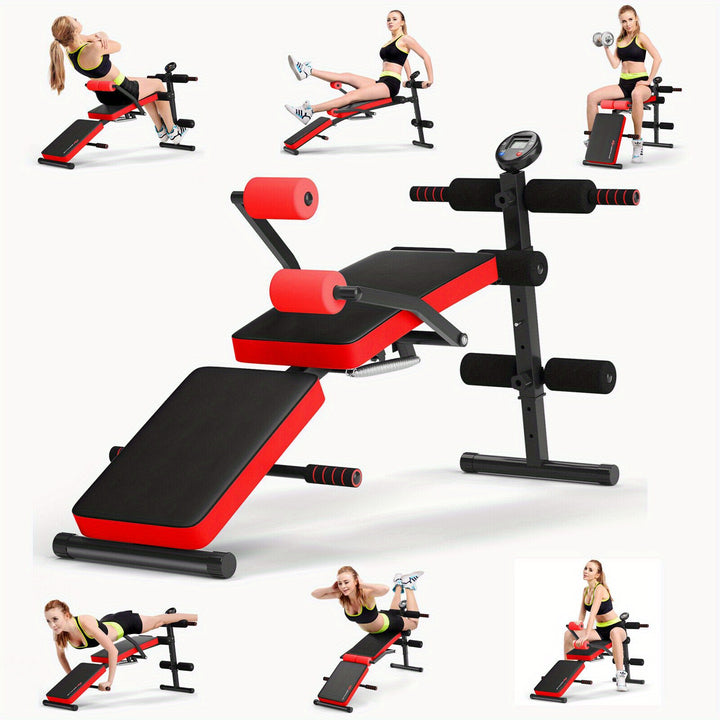 GOFLAME Adjustable Weight Bench Foldable Utility Weight Bench for Full Body Workout