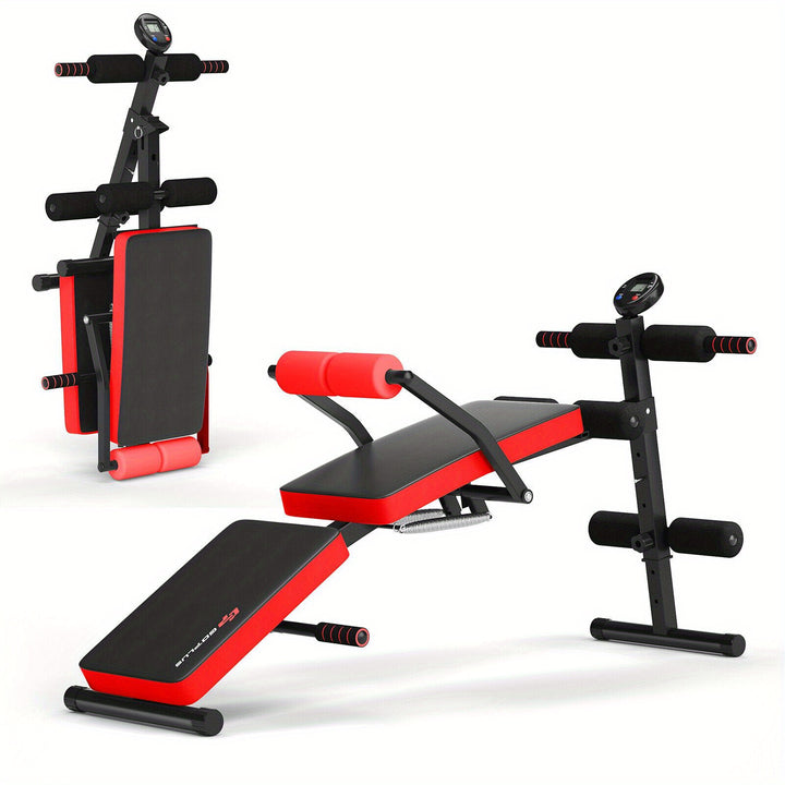 GOFLAME Adjustable Weight Bench Foldable Utility Weight Bench for Full Body Workout