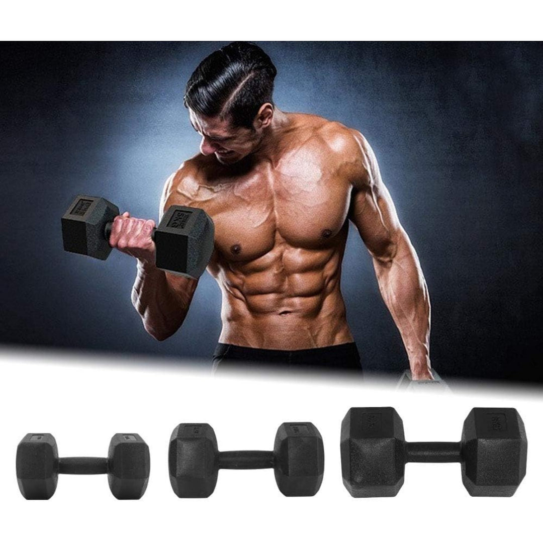 2x 5kg Hexagon Dumbbells Set Arm Hand Weight Dumbbell Lifting Exercise Non Slip Hex Strength Training Equipment for Strength Training Home Workout Aerobic