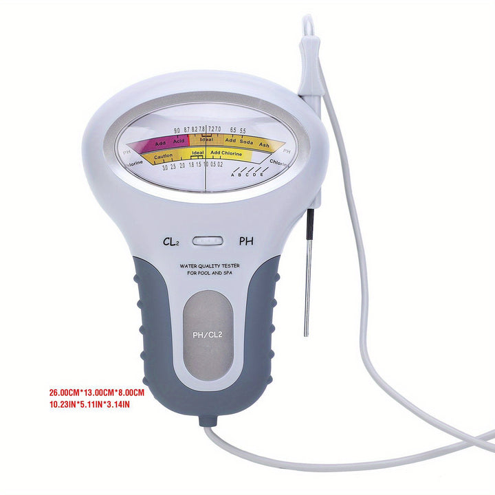 NEWEST Water Quality Analyzer with Probe p H and c hlorine le vel for swimming pool and spa