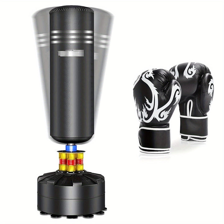 175.26cm Free Standing Boxing Punch Bag Stand Heavy Duty Punching MMA Kickboxing