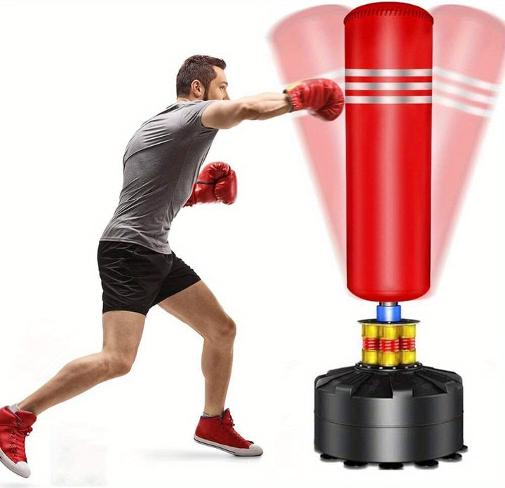 175.26cm Free Standing Boxing Punch Bag Stand Heavy Duty Punching MMA Kickboxing