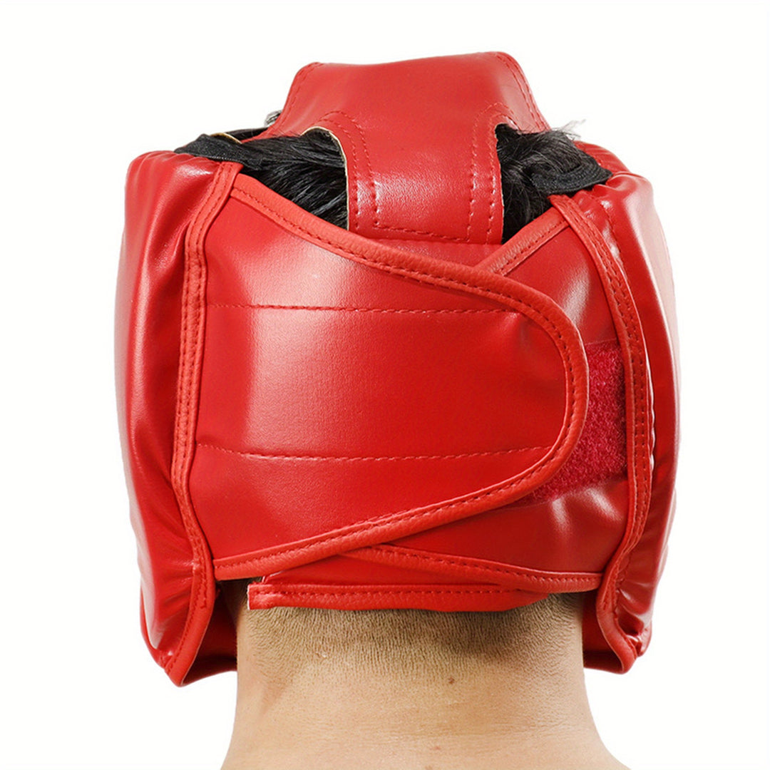 Boxing Headgear Safety Sparring Headwear Guard Adjustable Head Protection for Boxing, MMA, Kickboxing, Without Battery