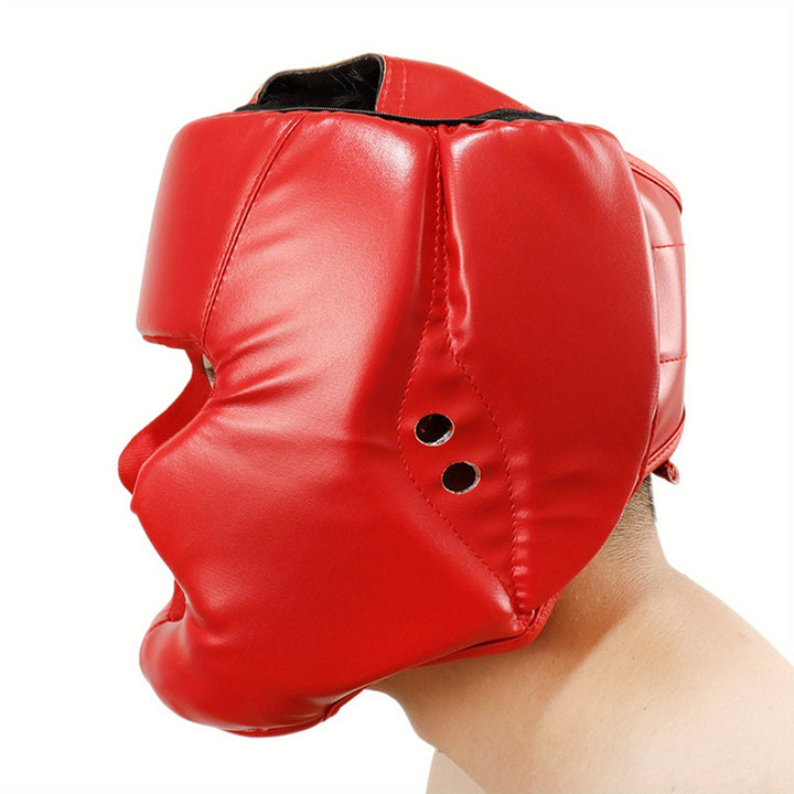 Boxing Headgear Safety Sparring Headwear Guard Adjustable Head Protection for Boxing, MMA, Kickboxing, Without Battery