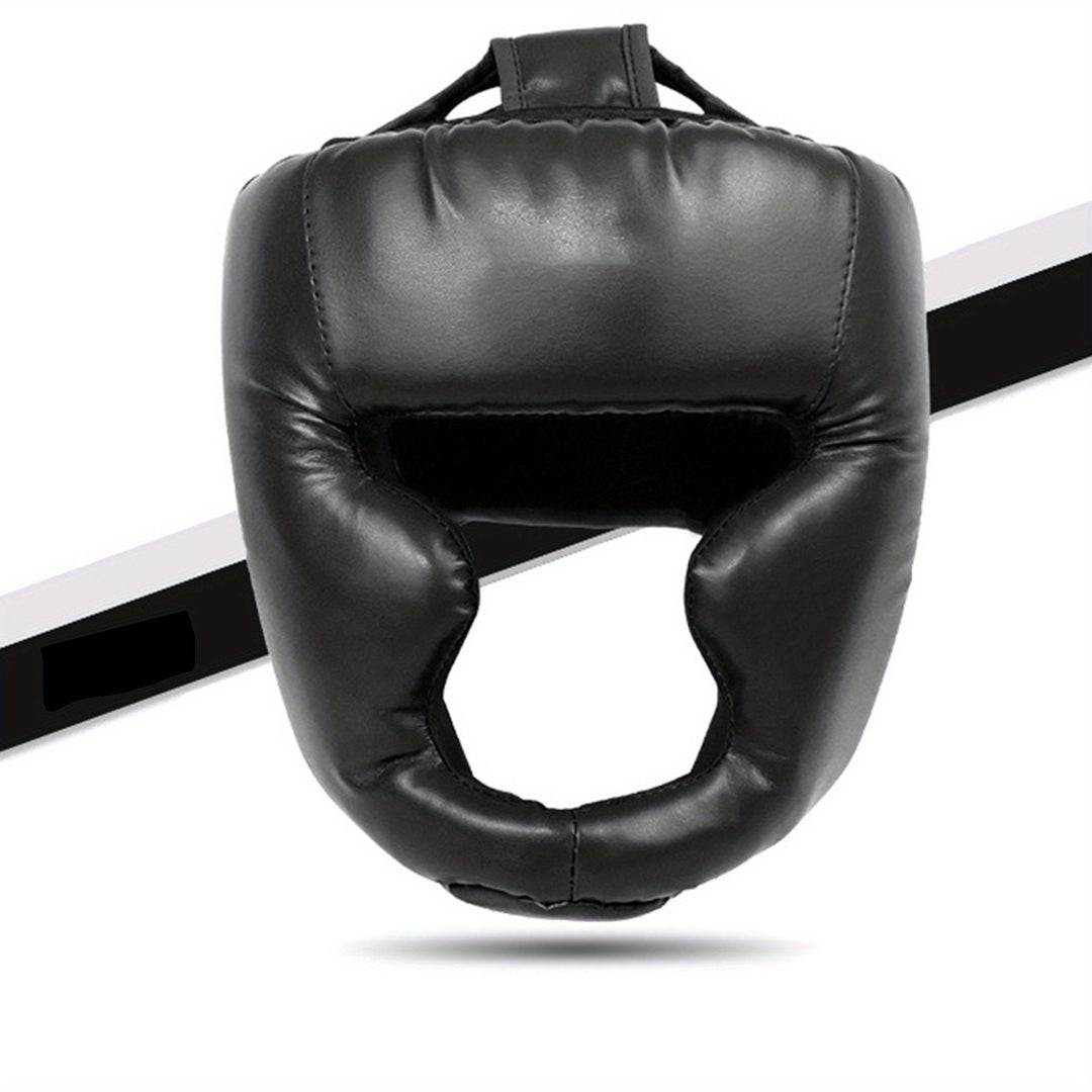 Boxing Headgear Safety Sparring Headwear Guard Adjustable Head Protection for Boxing, MMA, Kickboxing, Without Battery