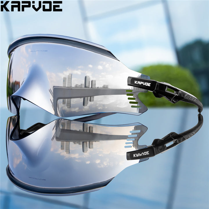 1 Pair KAPVOE Unisex Cycling Glasses, TR90 Frame & PC Lens, Multi-Sport Outdoor Sports Eyewear for Mountain Biking, Fishing, Golf, with Case