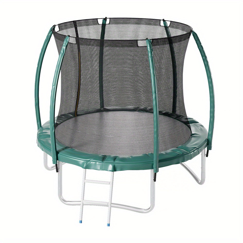 3.05meter Round Trampoline with Enclosure Net, Safety Pad & Ladder - Durable PP+PE+PVC Outdoor Jumping Bed for Backyard Party Exercise & Activity