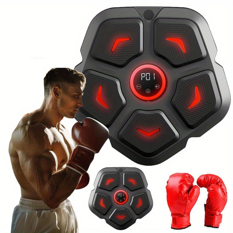 Smart Wall-Mounted Boxing Target with Music - Includes Gloves, Perfect for All Ages & Fitness Levels, Hot&sale, Novelty Gift, Xmas Gifts