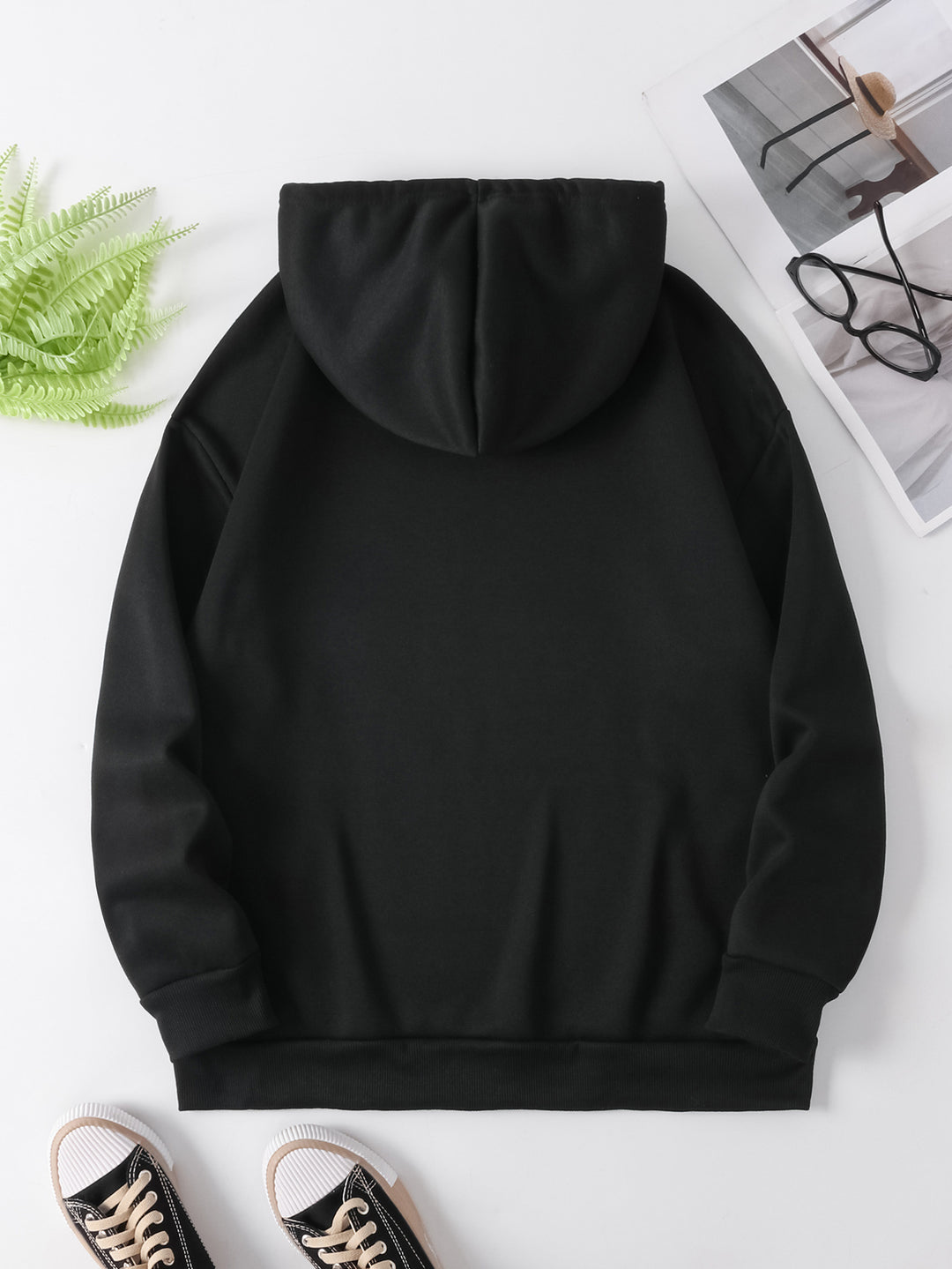 Women's New York Brooklyn Letter Print Long Sleeve Hoodie - Casual Knit Polyester Hooded Sweatshirt for Fall/Winter