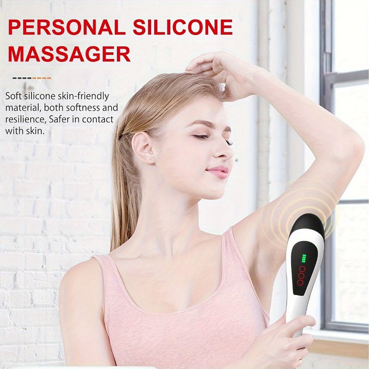 Portable Electric Massage Wand with High-Frequency Vibration, 8 Speeds, 20Hz, Handheld Massager for Body, Back, Neck, Legs, Waist - Compact, Elegant Design, USB Rechargeable, Carry, Massage Stick