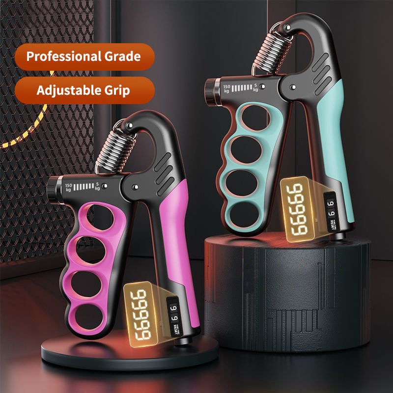 Adjustable Non-Slip Grip Strength Trainer - Counting Hand Gripper 5-150 KG Resistance, Ideal for Muscle Building & Recovery, Durable PP/Stainless Steel, Available in Purple/Green/Blue