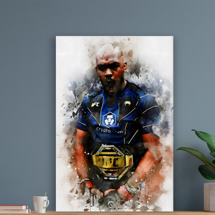 1pc Jon Jones UFC Champion Frameless Canvas Wall Art Print, 30.48x45.72cm, Home & Farmhouse Decor