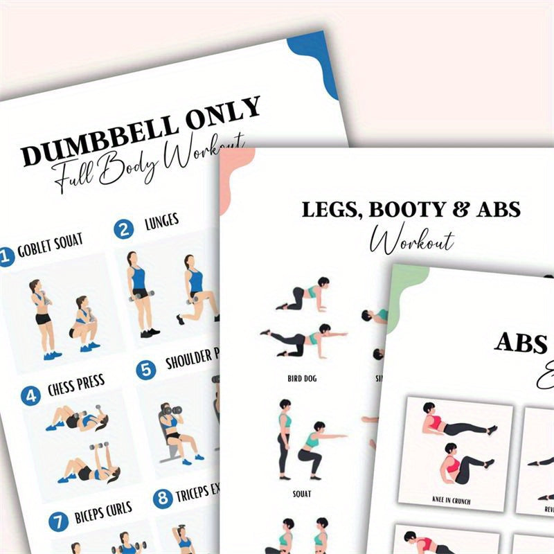 Full Body Exercise Workout Bundle, Fitness Challenge, Full Body Workouts, Fitness Guide, Workout Exercise Bundle, Workout Exercises Poster, House Workout, Lose Weight, 8*10 Inch Unframed