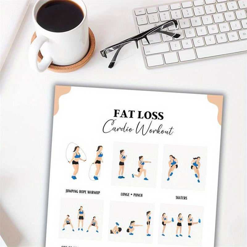 Full Body Exercise Workout Bundle, Fitness Challenge, Full Body Workouts, Fitness Guide, Workout Exercise Bundle, Workout Exercises Poster, House Workout, Lose Weight, 8*10 Inch Unframed