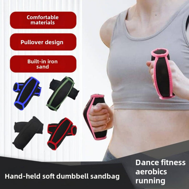 2pcs Weighted Dumbbell Sandbags for Men & Women - Ideal for Yoga, Running & Jump Rope - Durable Synthetic Rubber/Polyester/Iron Construction - Pink/Blue/Black