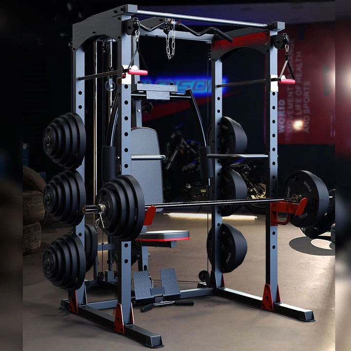 Workout Indoor Commercial Smith Machine Gym Fitness Equipment High Quality Multi Functional Trainer Squat Rack