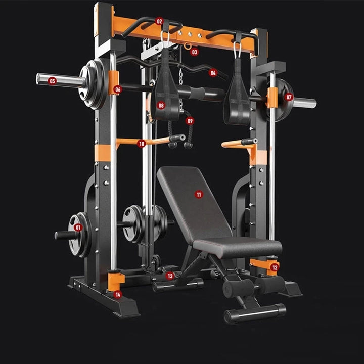 Home Gym Large Multi Fitness Equipment Squat Material Workout Abs Exercise Training