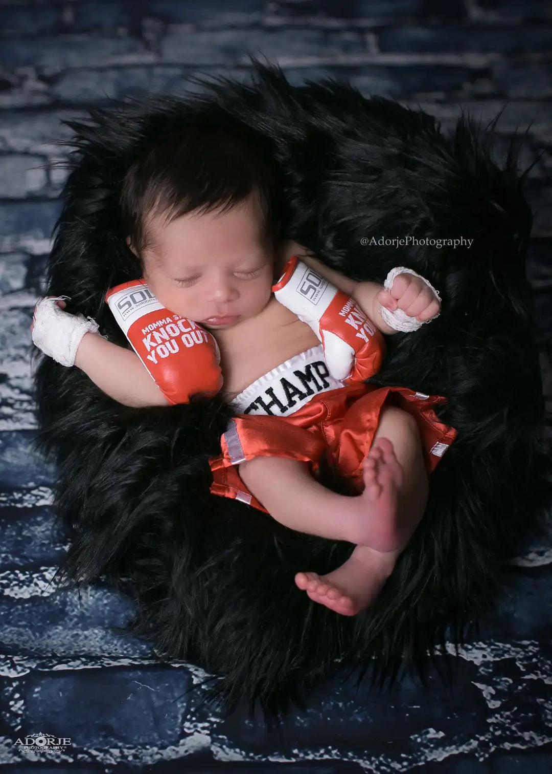 Newborn Photography Props Mini Simulation Boxing Glove Boxing Flag Gloves for Baby Photo Prop Decorated Accessories