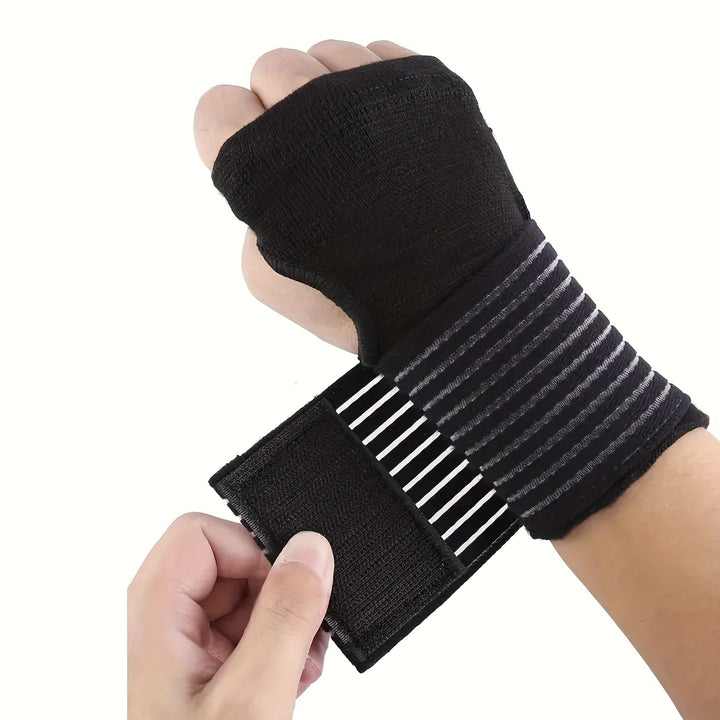 2pcs Unisex Adjustable Wrist Wraps, Thickened Compression Palm Sleeves, Support Braces For Men & Women, Prevents Sprains & Reduces Abrasion For Fitness Activities