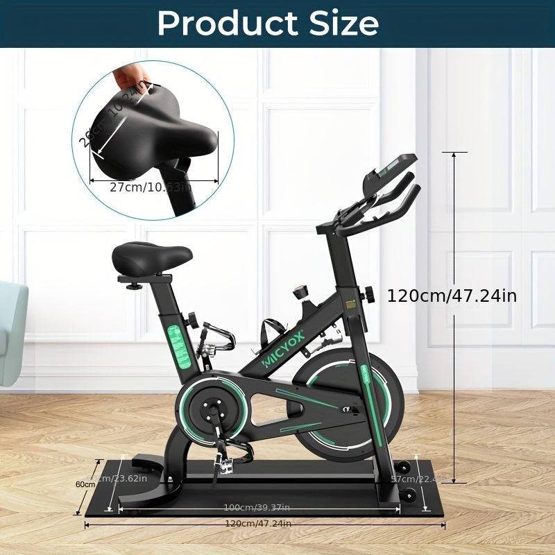 Micyox MX87 Exercise Bike Magnetic Resistance Indoor Cycling Bike With 26lbs Flywheel, Pulse Sensor, Adjustable Saddle Handlebar And Emergency Brake, Silent Stationary Bikes For Home