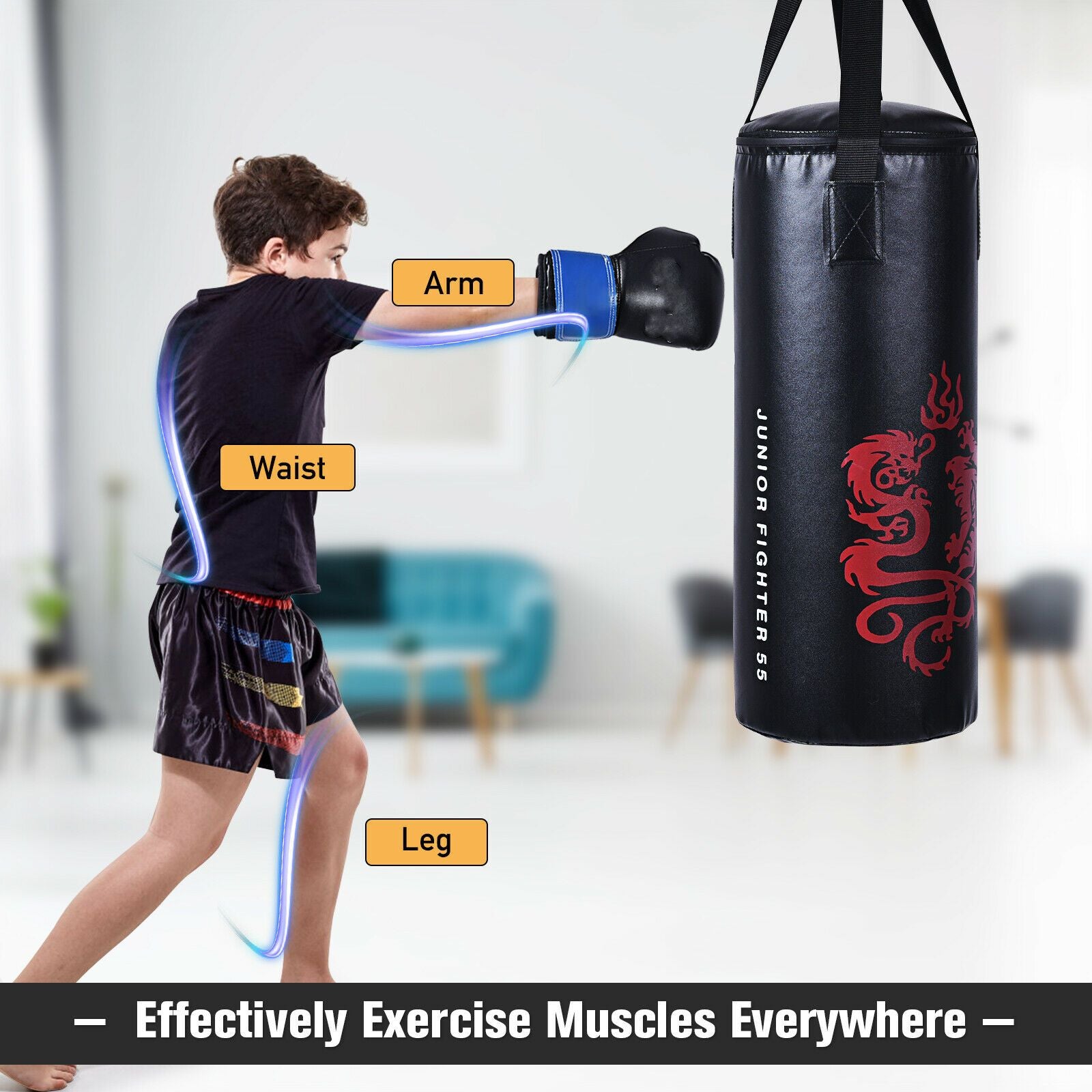 Children'S Boxing Training Set with Rucksack