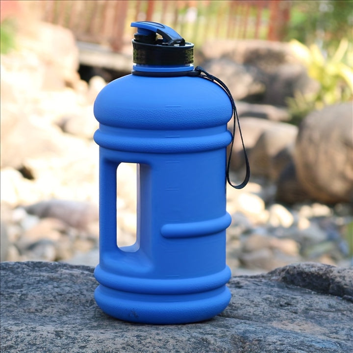 2200ml Large Capacity Sports Water Bottle - Durable PETG, Portable for Outdoor Activities & Running, Black, Portable Water Bottle, Leisure, Training